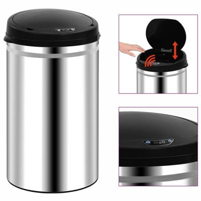 VidaXL Prullenbak met automatische sensor 40 l roestvrij staal VidaXL Prullenbak met automatische sensor 40 l roestvrij staal