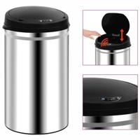 VidaXL Prullenbak met automatische sensor 40 l roestvrij staal - thumbnail