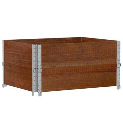Palletopzetranden 2 st 80x60 cm massief grenenhout bruin
