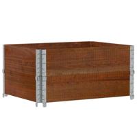 Palletopzetranden 2 st 80x60 cm massief grenenhout bruin - thumbnail