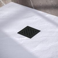 Afvoerrooster Mat Zwart t.b.v. Douchebak Relievo Crag Topa - thumbnail