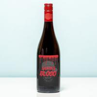 Wijnfles Kerstman bloed - thumbnail