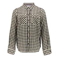 Geisha Meisjes blouse - Geruit - Zwart / Zand - thumbnail