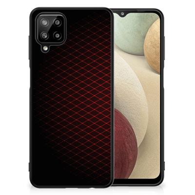 Samsung Galaxy A12 Back Case Geruit Rood Samsung Galaxy A12 Back Case Geruit Rood
