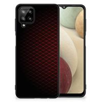 Samsung Galaxy A12 Back Case Geruit Rood - thumbnail