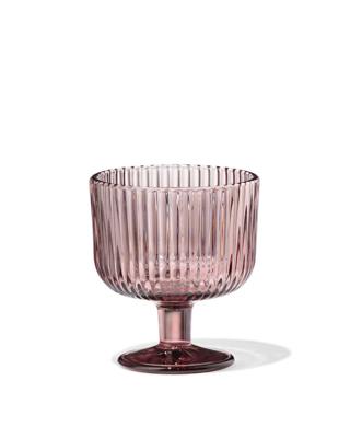 HEMA Borrelglas 70ml Bergen glas streep reliëf bordeauxrood (bordeauxrood)