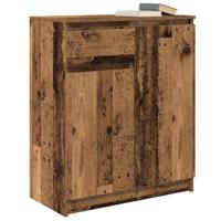 Dressoir met lade 71x35x84 cm spaanplaat oud hout - thumbnail