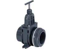 PVC Schuifkraan met doorvoer 63mm - thumbnail