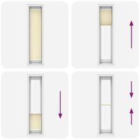 Pliss rolgordijn 45x200 cm stofbreedte 44,4 cm polyester crme - thumbnail