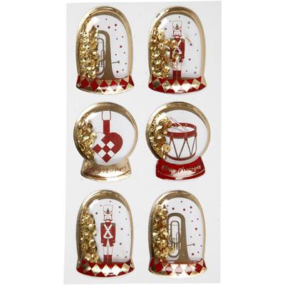Vivi Gade Shaker stickers, notenkraker, afm 49x32+45x36 mm, goud, 6 stuk/ 1 doos