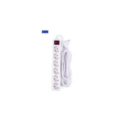 3M Stekkerdoos wit , met schakelaar en randaarde. 6 aansluitingen