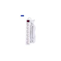 3M Stekkerdoos wit , met schakelaar en randaarde. 6 aansluitingen - thumbnail