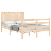 Bedframe met hoofdbord massief hout - thumbnail