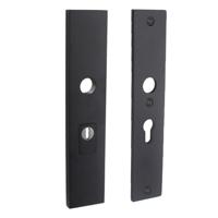 Intersteel Veiligheidsschilden SKG3 rechthoekig doorgaand PC55mm kerntrekbeveiliging - mat zwart - thumbnail