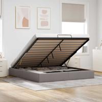 Bedframe zonder matras 180x200 cm stof taupe - thumbnail