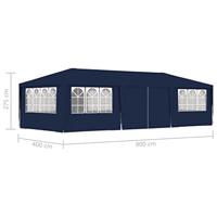 Partytent met zijwanden professioneel 90 g/m 4x9 m blauw - thumbnail