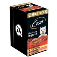 Cesar Classic Mix Paté multipack natvoer hond maaltijdkuipjes (150 g) 2 verpakkingen (48 x 150 g) - thumbnail