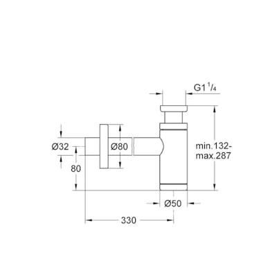 Bekersifon Grohe Others Verstelbaar Hard Graphite Geborsteld