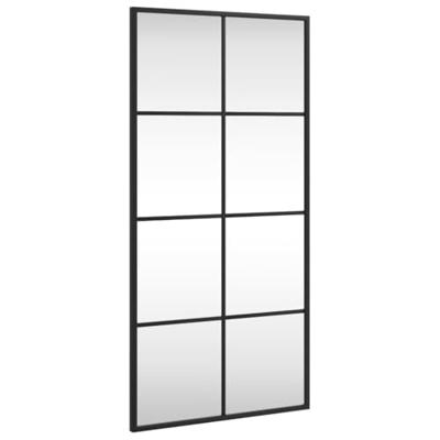 VidaXL Wandspiegel rechthoekig 40x80 cm ijzer zwart VidaXL Wandspiegel rechthoekig 40x80 cm ijzer zwart