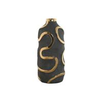 Vaas Home ESPRIT Grijs Gouden Keramiek Abstract Modern 19 x 19 x 45 cm - thumbnail