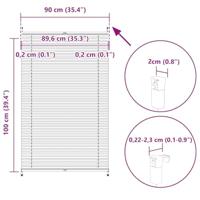 VidaXL Plisséjaloezie 90x100 cm wit - thumbnail