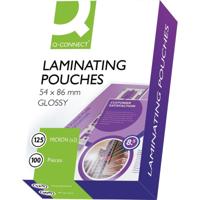 Q-CONNECT lamineeretui 2x 125 micron 54x86mm 100 stuks - thumbnail