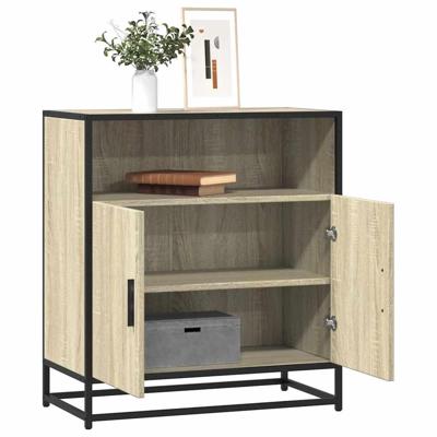 Dressoir 68x35x76 cm bewerkt hout sonoma eikenkleurig