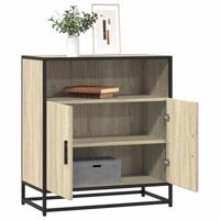 Dressoir 68x35x76 cm bewerkt hout sonoma eikenkleurig - thumbnail