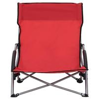 Strandstoelen 2 st inklapbaar stof rood - thumbnail