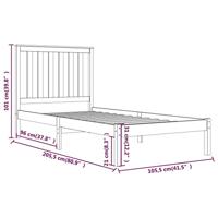 Bedframe massief grenenhout 100x200 cm - thumbnail