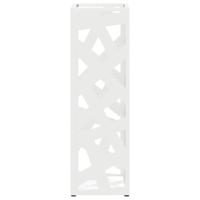 VidaXL Paraplu standaard met opslag wit 15,5 x 15,5 x 49 cm metaal - thumbnail
