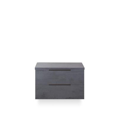 Seville Badmeubelset 80 cm - Wastafel Blad Beton Antraciet Edge greep