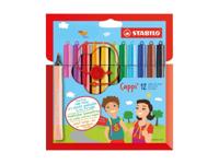 Viltstift stabilo cappi 168/12 m 12st assorti - thumbnail