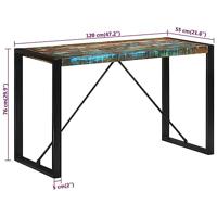 Eettafel 120x55x76 cm massief gerecycled hout - thumbnail