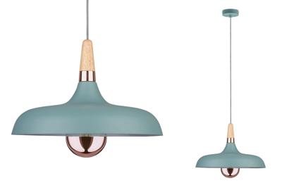 Paulmann Neordic Juna 79655 Hanglamp LED E27 20 W Zachtgroen, Koper, Hout