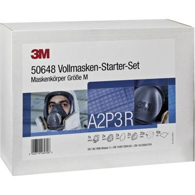 3M 50648 Volgelaatsmaskerset A2P3 R Maat: M EN 136, EN 143, EN 14387 DIN 136, DIN 143, DIN 14387