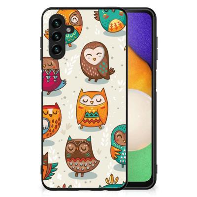 Samsung Galaxy A13 5G | A04s Dierenprint Telefoonhoesje Vrolijke Uilen Samsung Galaxy A13 5G | A04s Dierenprint Telefoonhoesje Vrolijke Uilen