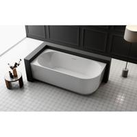 ZEZA Pure half vrijstaand hoekbad - links - 170x80x58cm - acryl - glans wit TW-7313L-GW-170 - thumbnail