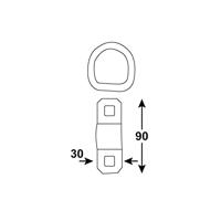 Connex Sjoroog Met D-Ring 90X30Mm Vz - DY270659 - thumbnail