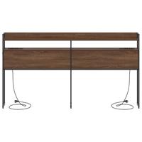 Hoofdbord met plank bruin eikenkleur 200 cm Bewerkt hout - thumbnail