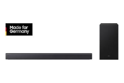Samsung HW-B460GF B-serie 2.1-kanaals soundbar voor tv, tv-luidsprekers met draadloze 6,5 inch subwoofer, Game Mode, Adaptive Sound, Bass-Boost-modus, Virtual Surround Sound [2025]