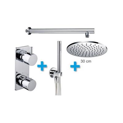Thermostatische Inbouw Regendouche Set Wiesbaden Type 4 Plafondarm 30 cm Rond Thermostatische Inbouw Regendouche Set Wiesbaden Type 4 Plafondarm 30 cm Rond