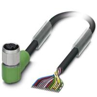 Phoenix Contact 1555389 Sensor/actuator connector, geassembleerd M12 Aantal polen (sensoren): 17 Bus, haaks 1.50 m 1 stuk(s) - thumbnail