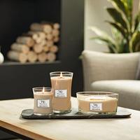 WoodWick Geurkaars Ellipse Pressed Blooms & Patchouli - 9 cm / 19 cm - Geurkaars in Glas - Houten Lont - thumbnail