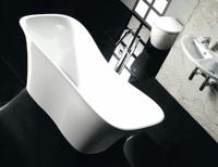 Vrijstaand Bad Sapho Flora Gegoten Marmer 180x80x67 cm Wit - thumbnail