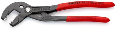 Knipex Bandveerklemtang | 180 mm Lengte | Anti-Slip | Kunststof Bekleed | Grijs Geatramenteerd - 85 51 180 A SB
