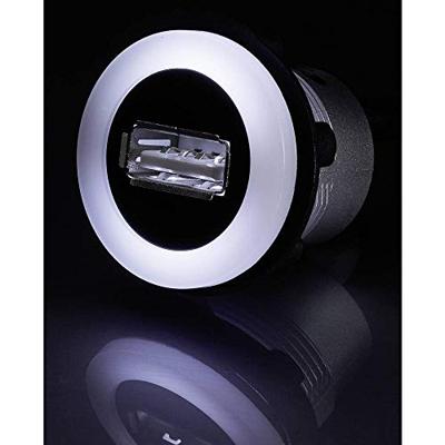 TRU COMPONENTS USB-05-BK USB-inbouwbus 2.0 Bus, inbouw, Stekker USB-bus type A verlicht naar USB-steker type A met 60 cm kabel Inhoud: 1 stuk(s)