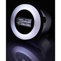 TRU COMPONENTS USB-05-BK USB-inbouwbus 2.0 Bus, inbouw, Stekker USB-bus type A verlicht naar USB-steker type A met 60 cm kabel Inhoud: 1 stuk(s) - thumbnail