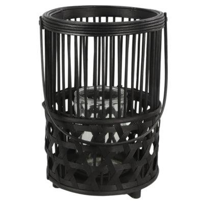 Countryfield windlicht jannik zwart 33 cm | 4 stuks