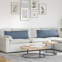 VidaXL Sofa kussens 2 stuks blauw 120 x 40 cm cordstof - thumbnail
